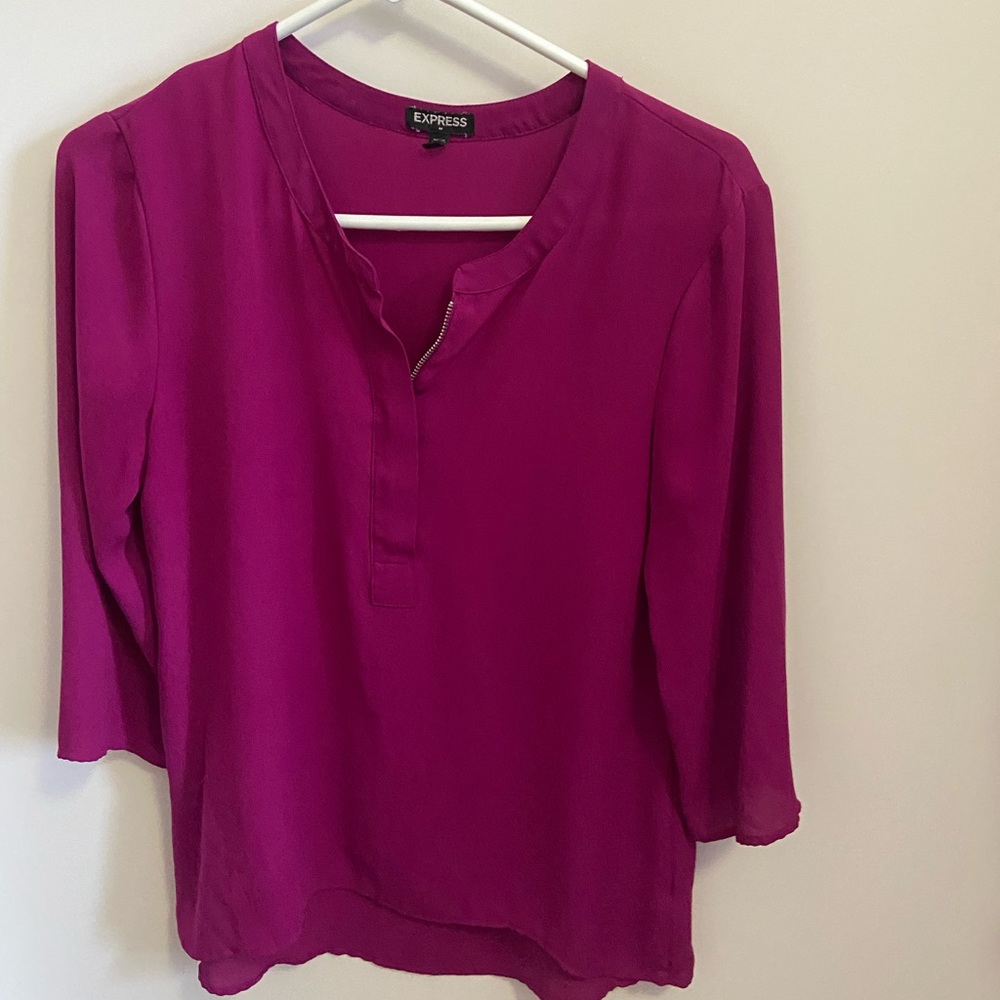 Fuscia 3/4 sleeve top